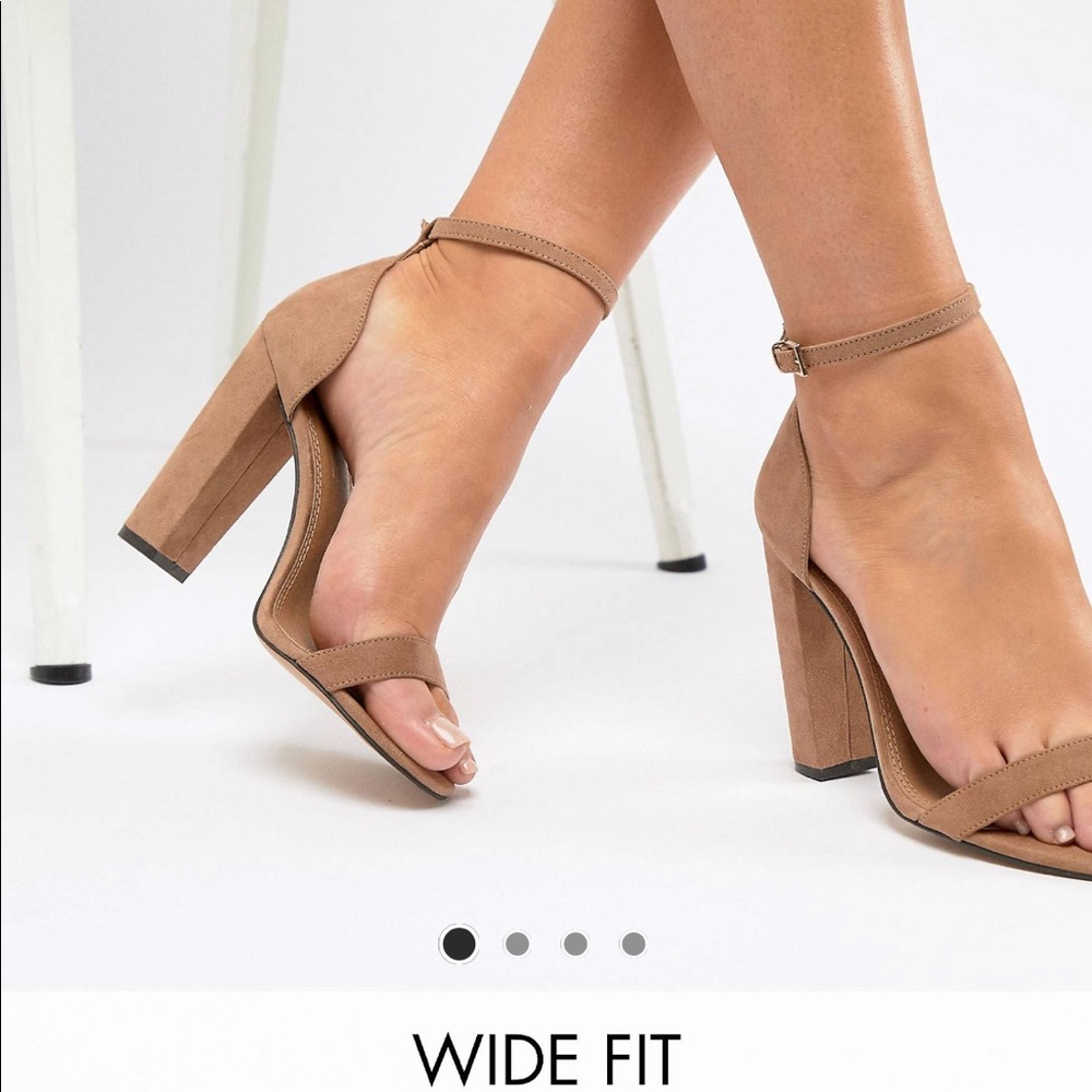 nude strap heels